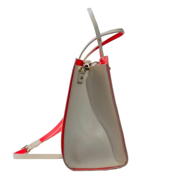 KATE SPADE Arbour Hill Elodie Handbag Beige Red Adjust Detachable Strap Handles - Picture 6 of 15